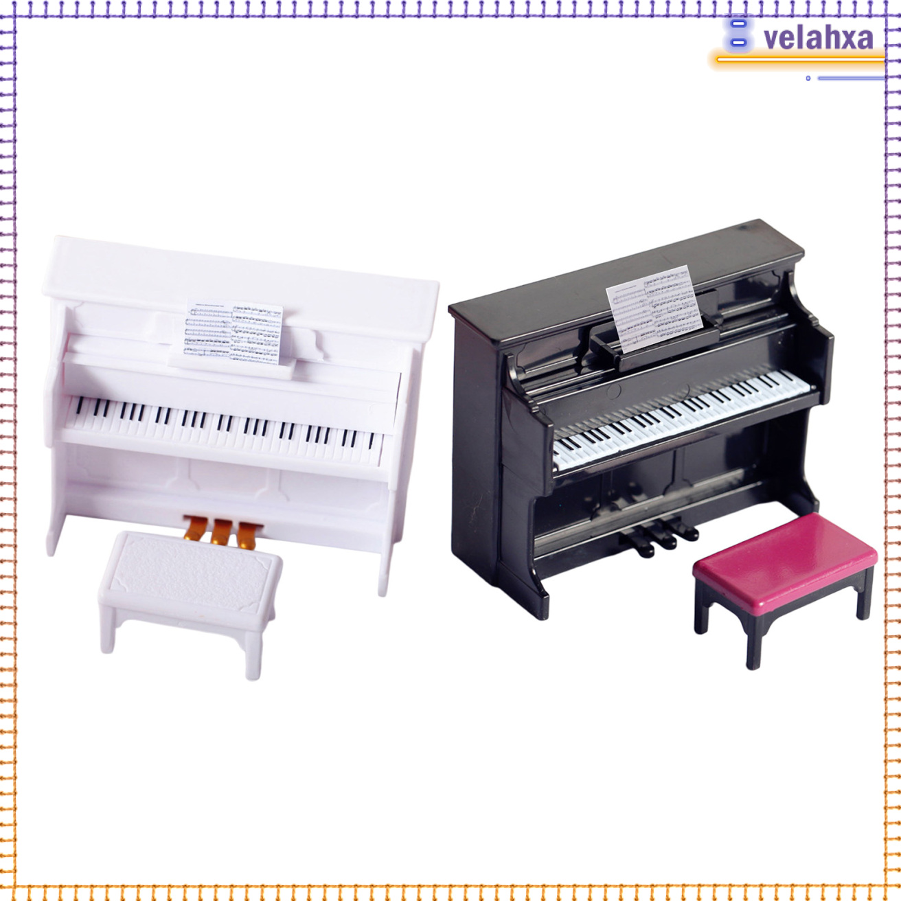 Đàn Piano Thu Nhỏ Với Ghế Nhân Tạo Độc Đáo Sống Động Trang Trí Nhà Búp Bê 12 Bjd 1/6