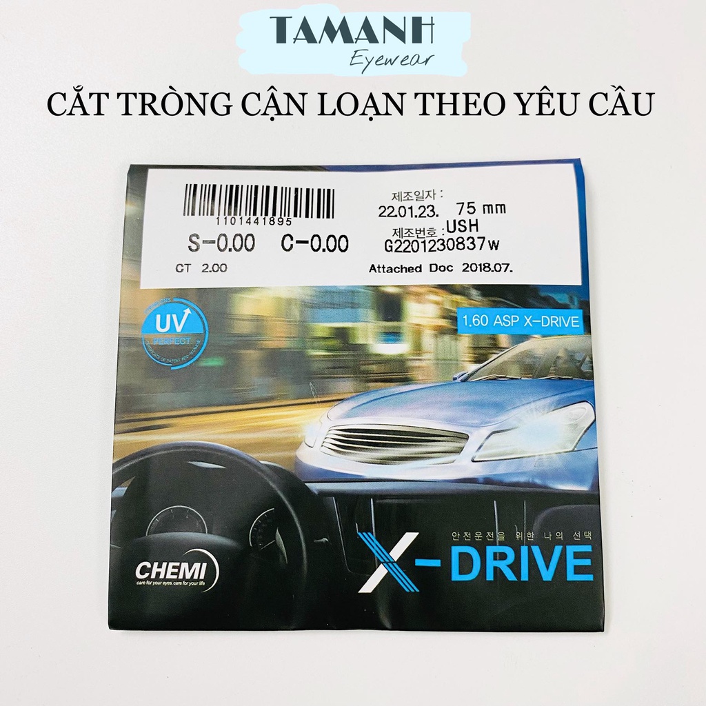 Tròng Kính Hàn Quốc Chemi chống tia UV-HÀNG CHÍNH HÃNG.