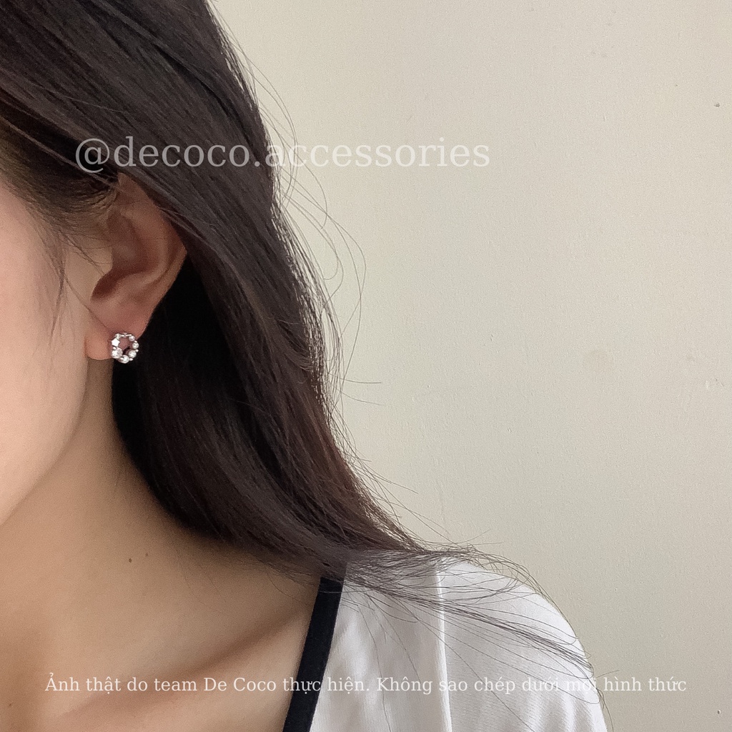 Khuyên tai nữ De Coco Fancy vòng tròn ngôi sao