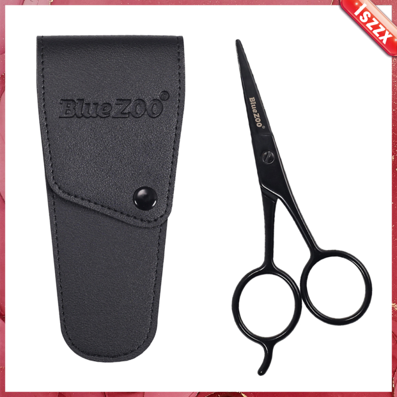 Men Women, Professional Barber Salon Edge Hair Cutting Scissors/Shears, Stainless Steel Beard Mustache Scissors, For Grooming and Trimming Facial Hair