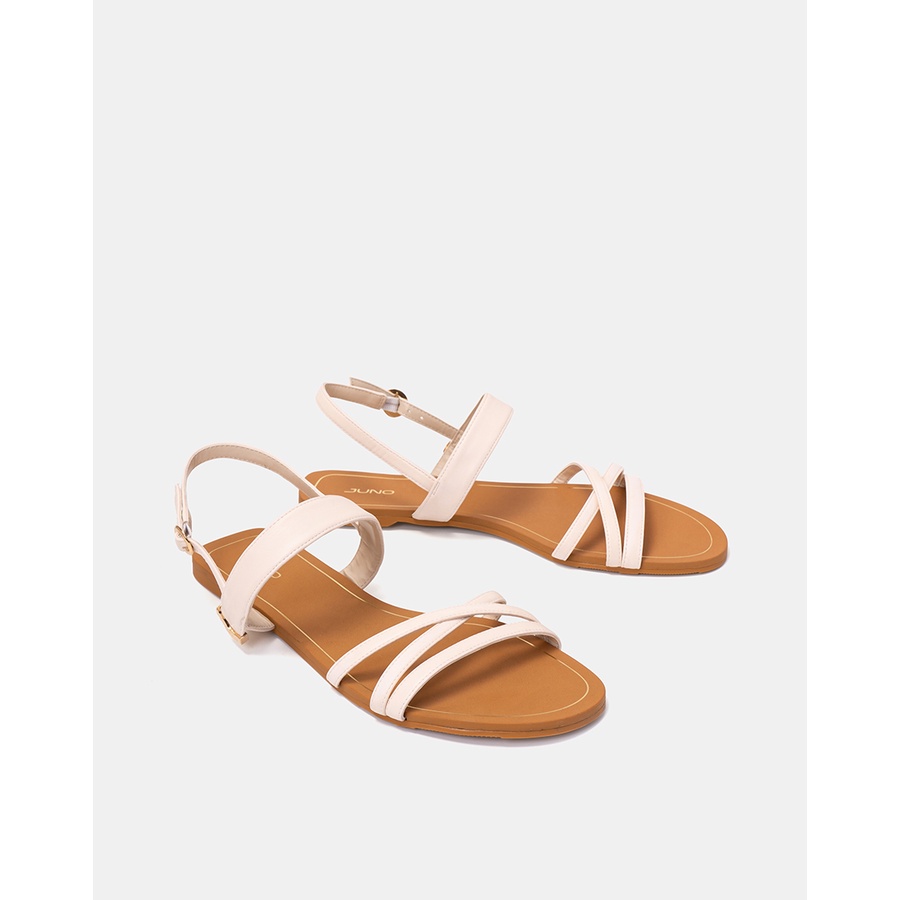 Giày Sandal 1cm Nữ Thời Trang JUNO Bệt Gắn Khoá Trang Trí SD01113