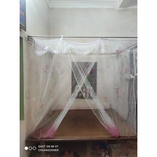 Màn tuyn hoa dày dặn, cao cấp chống muỗi, chống côn trùng, có cửa/không cửa, đủ size từ 1m2 đến 1m8