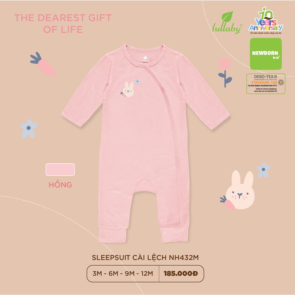 [CHÍNH HÃNG] Body sleepsuit liền quần chất liệu sợi tre họa tiết trẻ em cao cấp Lullaby