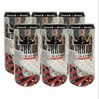 Combo 6 lon tăng lực Warrior dâu 325 ml