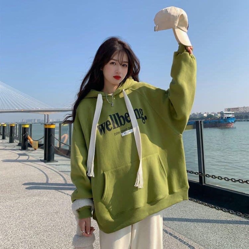 Áo Hoodie Well Dây Bản To, Mũ 2 Lớp Chất Nỉ Dày Form Đại Dành Cho Nam Nữ Phong Cách Trẻ Trung Năng Động ( kèm ảnh thật )