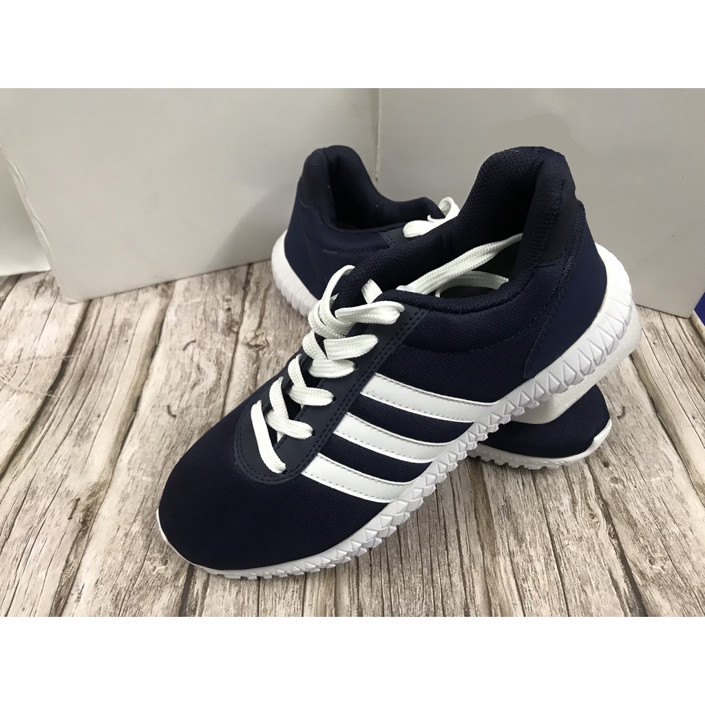 Giày thể thao nam tập gym - chạy bộ - hoạt động thể thao - sneaker nam 3 sọc trắng siêu bền, siêu đẹp