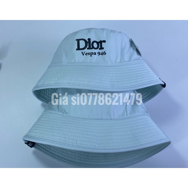 mũ bucket vải dù 2 lớp - nón vành ép chữ nổi cá tính thời trang nữ