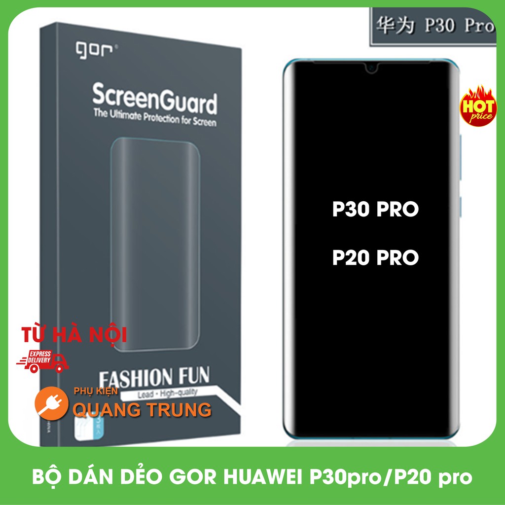 Bộ 3 miếng dán dẻo gor dành cho huawei p30 pro và p20 pro