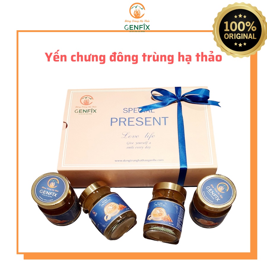 Yến Chưng Đông Trùng Hạ Thảo 30% yến tươi hỗ trợ bồi bổ cơ thể - Hộp quà cao cấp
