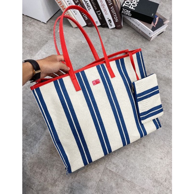 Túi tole MLPi  Boston Stripe chữ B