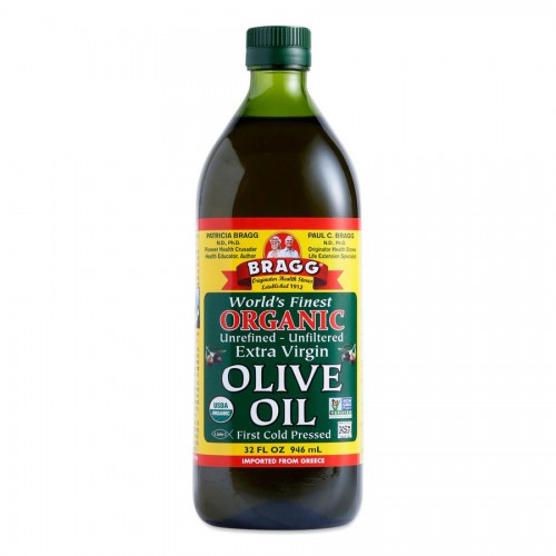 Dầu Oliu Nguyên Chất Hữu Cơ Organic Extra Virgin Olive Oil Bragg Mỹ 473ml. Date 08/2025