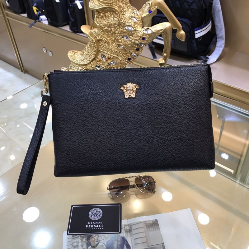 clutch cầm tay cho nam da thật versace
