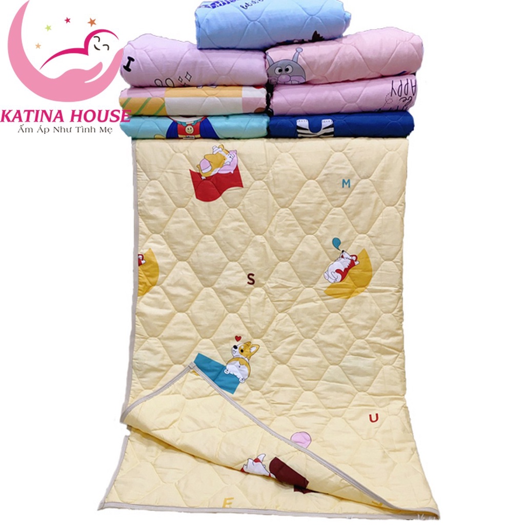 Chăn mền cotton cho bé, mền mỏng thoáng mát với nhiều họa tiết dễ thương, kích thước 1.0x1.5m