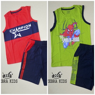 ZEBRA KID -  BỘ BÉ TRAI SÁT NÁCH 26-36KG THUN COTTON 4CHIỀU