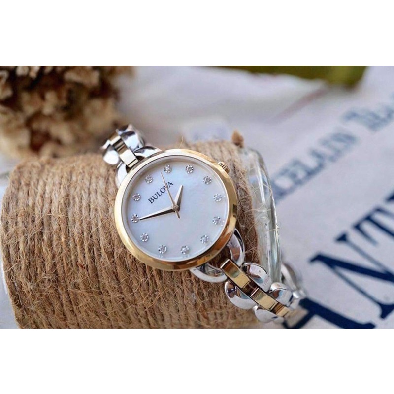 ĐỒNG HỒ NỮ CHÍNH HÃNG BULOVA 98L208 lắc tay xịn xò, đính đá sang chảnh
