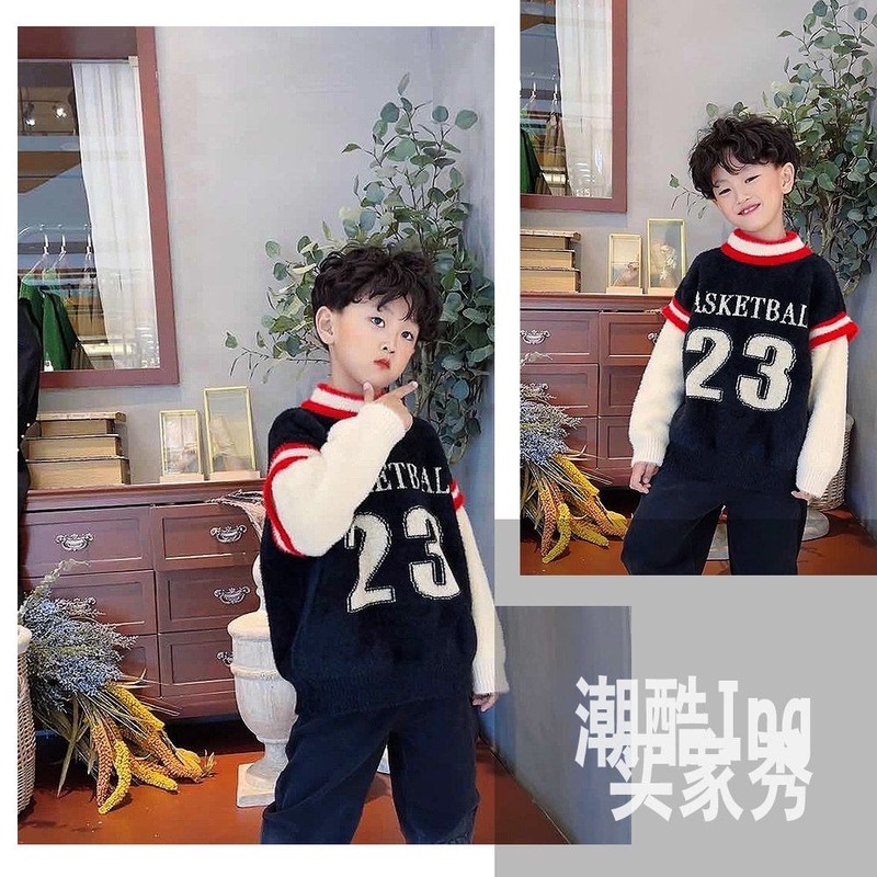 Áo Sweater dệt kim thời trang thu đông cho bé trai