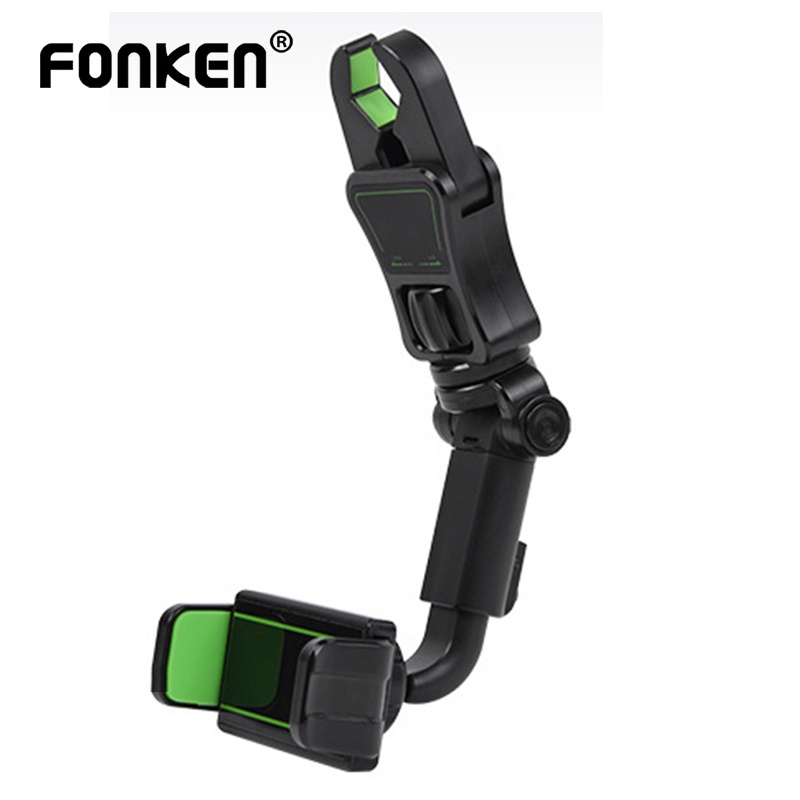 Giá đỡ điện thoại FONKEN gắn kính chiếu hậu xe hơi xoay được 360 độ tiện lợi
