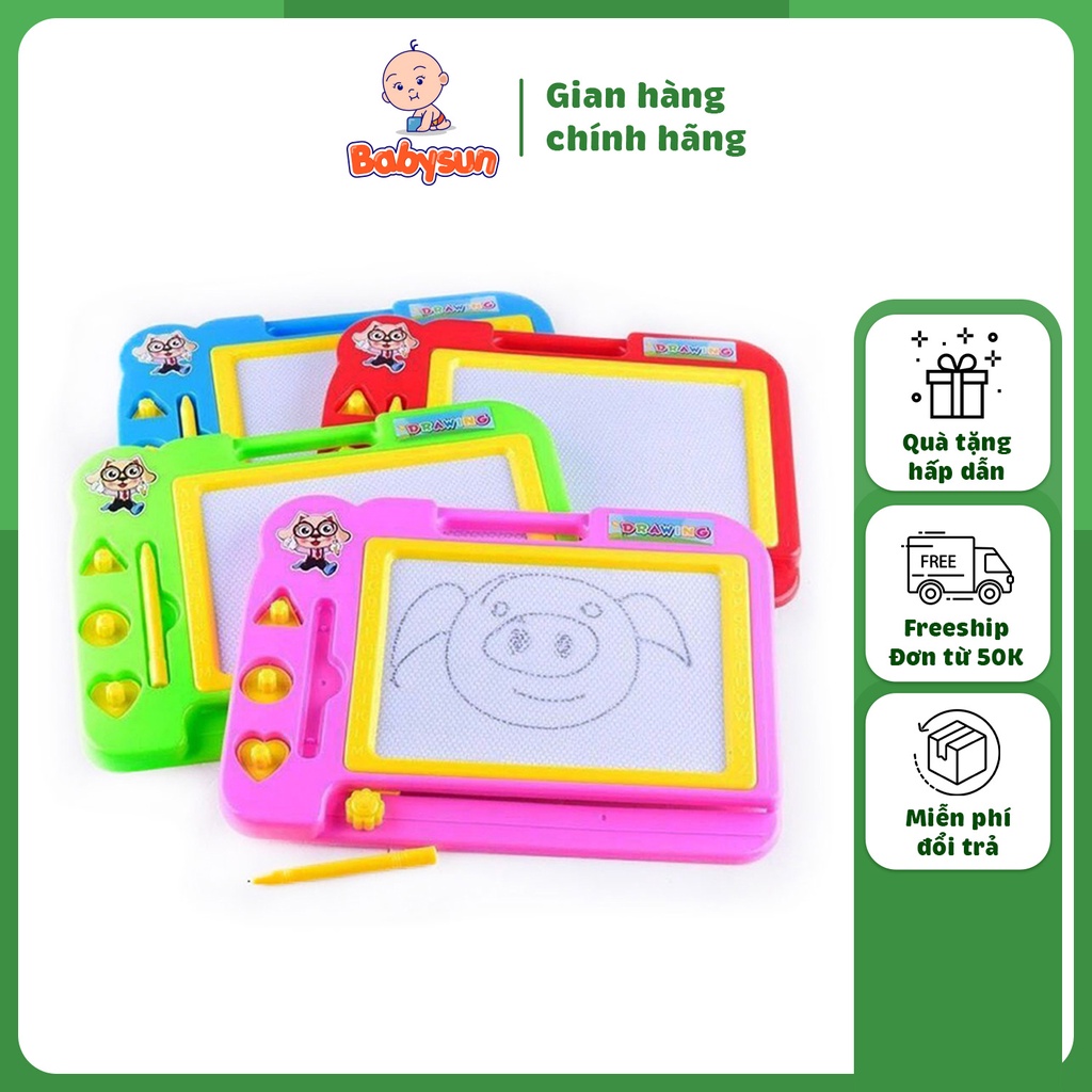 Bảng Viết Tự Xoá Thông Minh Cho Bé Babysun - Bảng Xóa Thông Minh Giúp Bé Học Chữ Làm Toán Vẽ Tranh Dễ Dàng Hơn