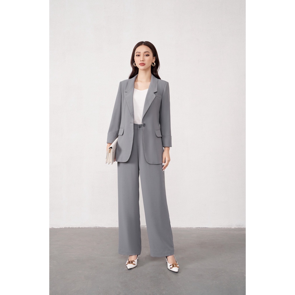 Áo blazer nữ công sở dáng ngắn Eva de Eva 22SBLE013G