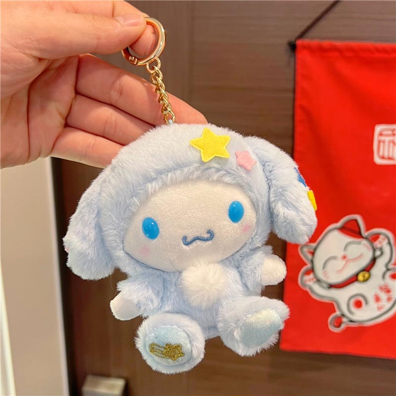 Đồ chơi nhồi bông Mềm Mại Hình Nhân Vật Hoạt Hình Kuromi Sanrio Kitty Cinnamoroll Đáng Yêu Trang Trí Phòng Bé Gái