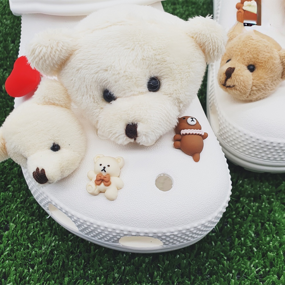 [Deco] Giày Crocs Cài Nút 4 Kiểu Dễ Thương Trang Trí Cho Búp Bê Gia Đình Diy