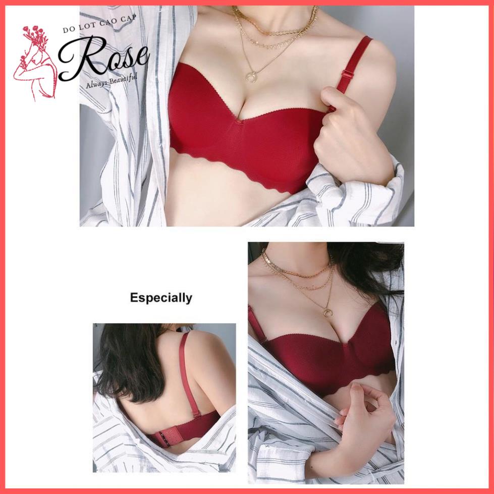 Áo Lót Nữ Su Đúc Thông Hơi Cup Ngang Classic Áo Ngực Đệm Bàn Tay 2CM NÂNG NGỰC Quai Áo Có Tháo Rời - Rose 2220
