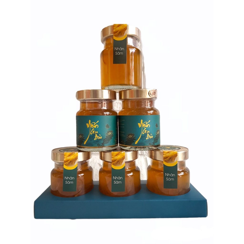Yến gia bảo - combo 2 hộp - Nước yến chưng 2% nhân sâm và 30% yến tươi
