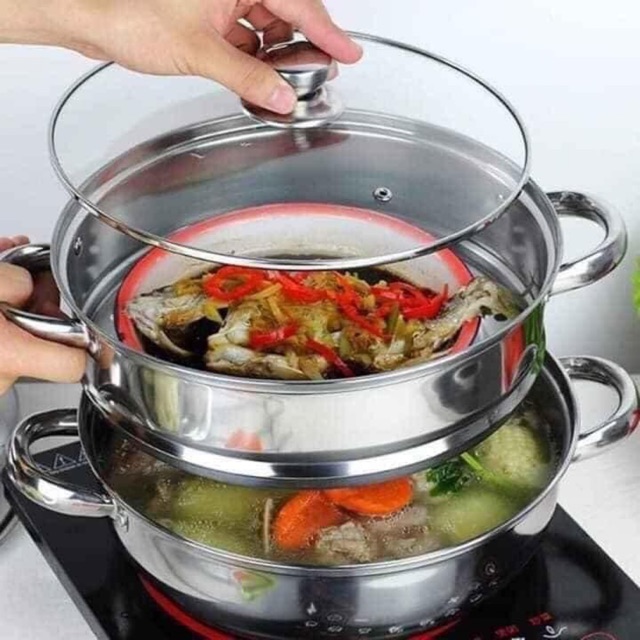 NỒI HẤP INOX 2 TẦNG