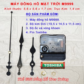 Máy Đồng hồ MẶT TRỜI M9999 Taiwan Kim Nhảy Loại Tốt có Kèm Bộ Kim Tự Chọn – Tặng Pin Tiểu AA