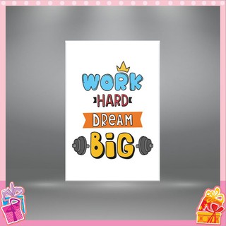 Tranh canvas tạo động lực “Work hard dream big”-W4902 - Tranh Tạo Động Lực