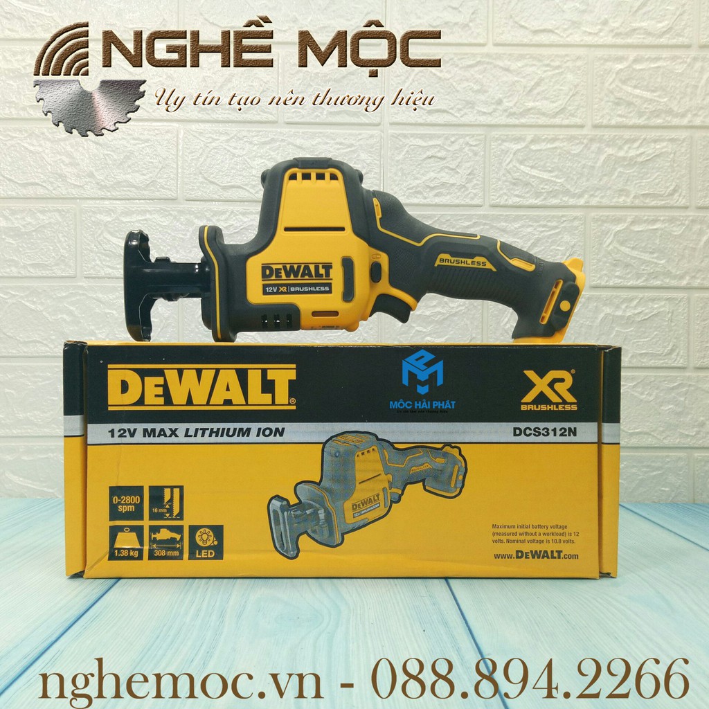 MÁY CƯA KIẾM PIN li-ion 12v max DCS312N Nghề Mộc