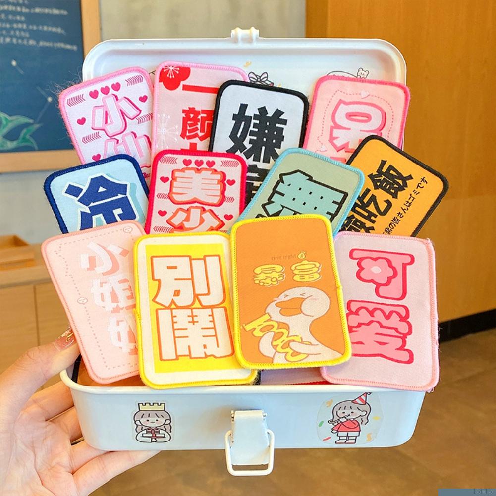 Miếng dán tóc màu kẹo in chữ vui nhộn