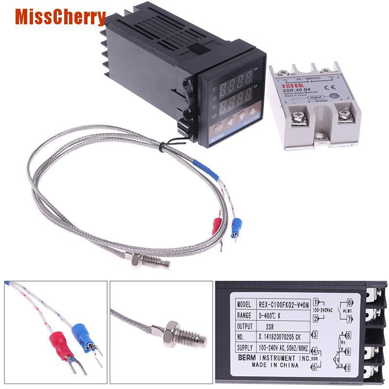 Bộ Điều Khiển Nhiệt Độ 100-240vac Pid Rex-C100 Ssr-40A Chuyên