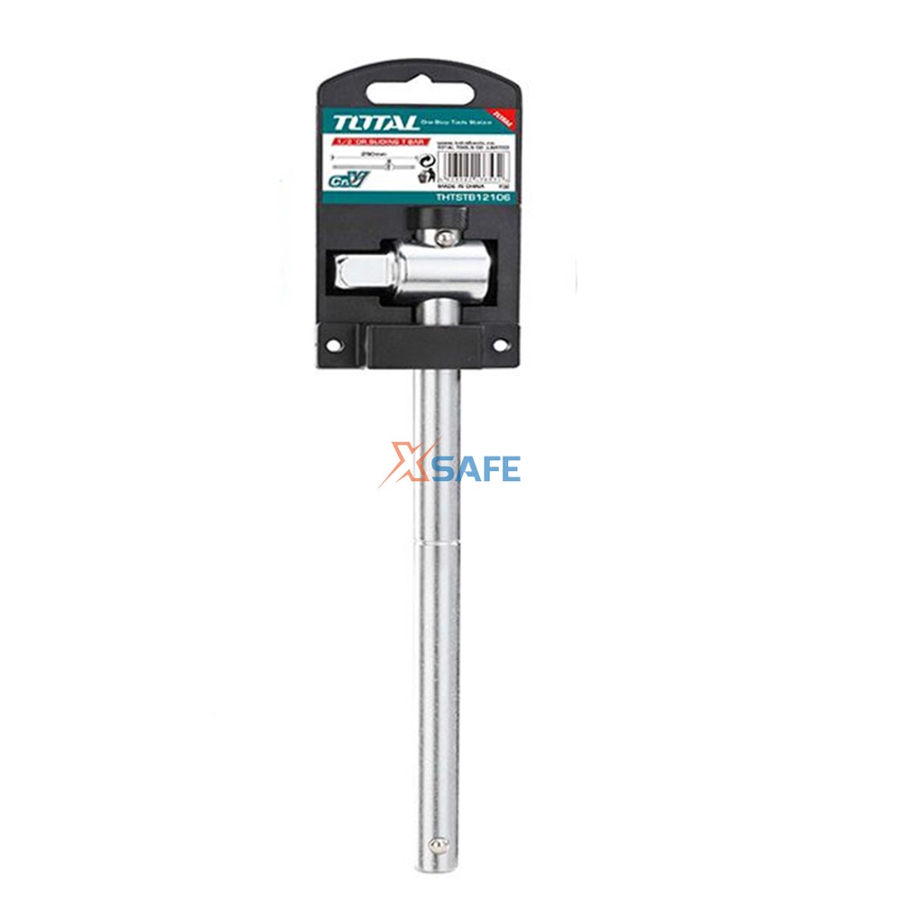 Thanh trượt T 1/2 inch TOTAL THTSTB12106, chiều dài 10 inch(250mm), thép CrV chất lượng cao 50BV30 - [CHÍNH HÃNG][XSAFE]