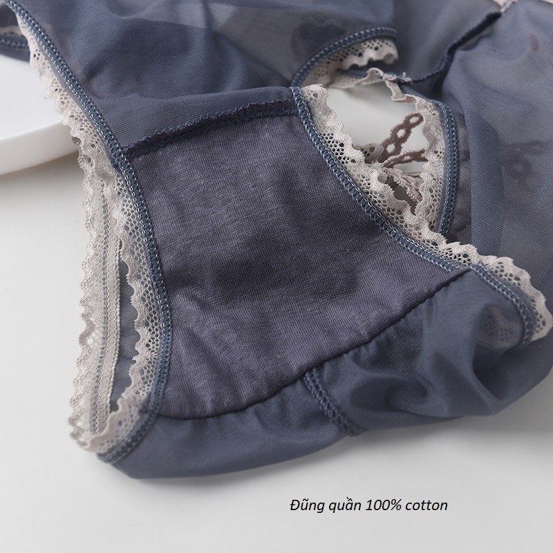 Quần Lót Ren Lưới Ánh Nhũ Mỏng Nhẹ Sexy P392