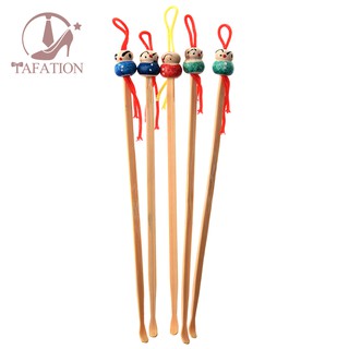 Bộ 5 dụng cụ lấy ráy tai bằng gỗ tre họa tiết đáng yêu
