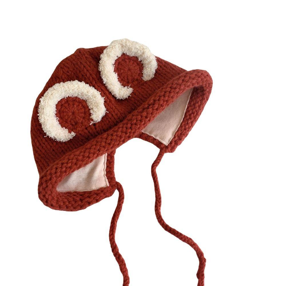 Mũ Cotton Dệt Kim Bảo Vệ Tai Dễ Thương Xinh Xắn Dành Cho Bé