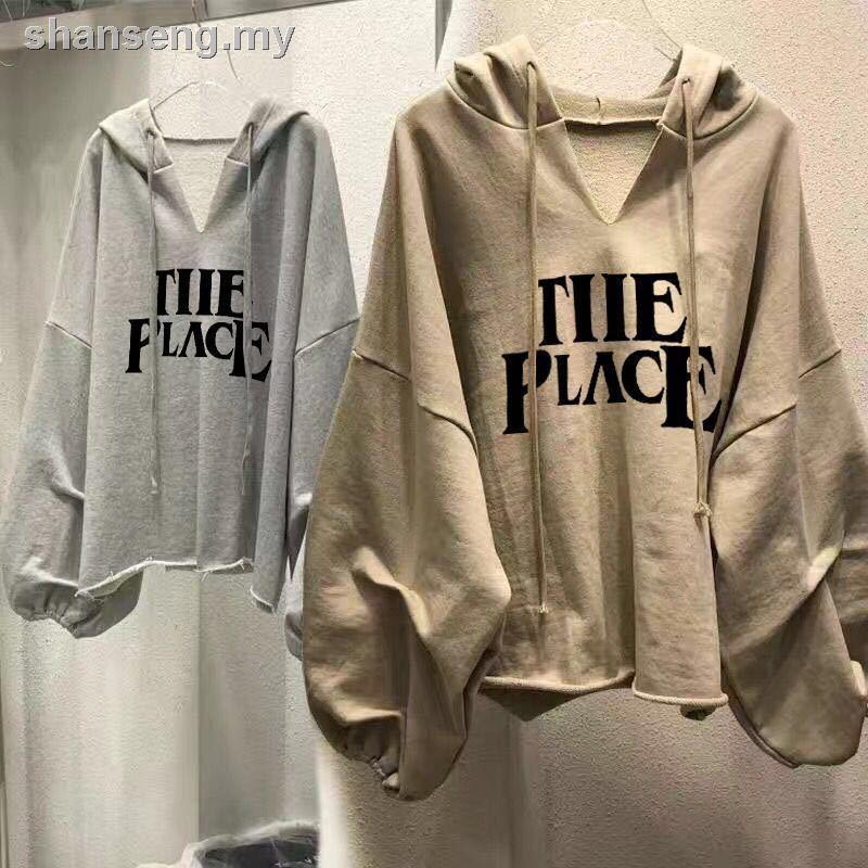 Áo Hoodie Tay Phồng Plus Size Dáng Rộng Phong Cách Hàn Quốc Thời Trang Xuân Thu Cho Nữ 300 Kg