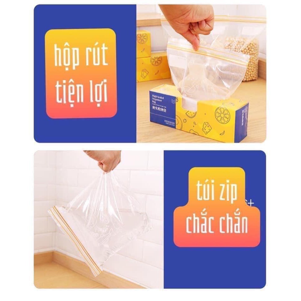 SET 3 HỘP TÚI ZIP ĐỰNG THỰC PHẨM NHIỀU KÍCH CỠ TIỆN DỤNG (80 CHIẾC)