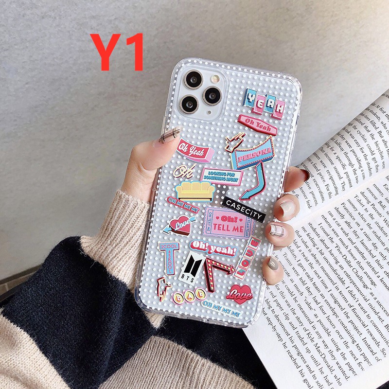 Casing iPhone 12 11 Pro Max XR XS MAX X 7plus 8plus 6 6sPlus 7 8 SE iPhone 12 Mini Ins Fashion Casetify BTS BT21 Transparent Soft Xover