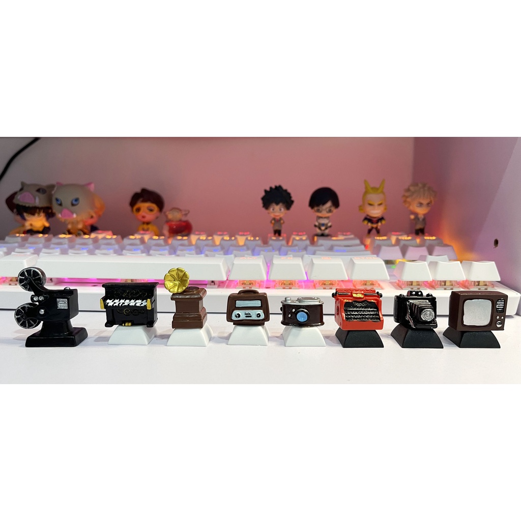 Keycap cổ điển trang trí bàn phím hình máy ảnh, loa cổ,...