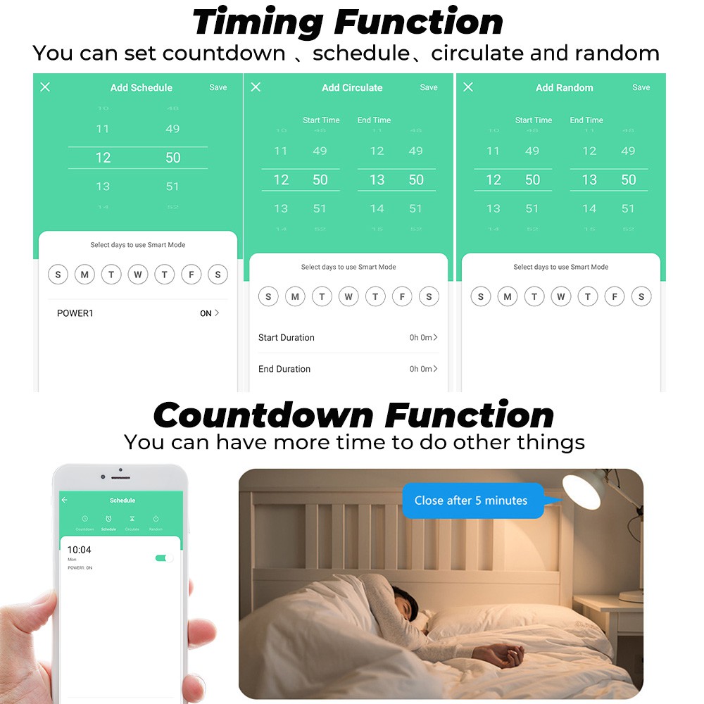 Ổ Cắm Điện SMATRUL Tuya Zigbee Phích Cắm UK 16A Kết Nối WiFi Thông Minh Hỗ Trợ APP Hẹn Giờ Gắn Tường Có Đèn Chiếu Sáng