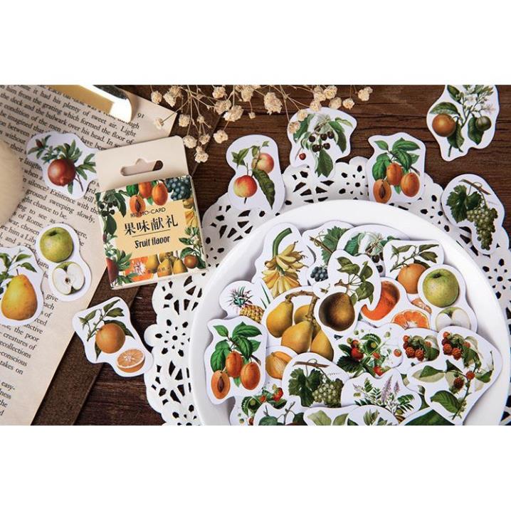 Bộ 45 Sticker Hàn Quốc hình Quả dán trang trí E20