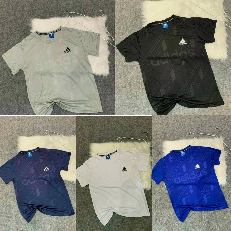 Áo thun thể thao nam adidas chất thun lạnh cao cấp thấm hút mềm mịn co giãn thoải mái dễ chịu