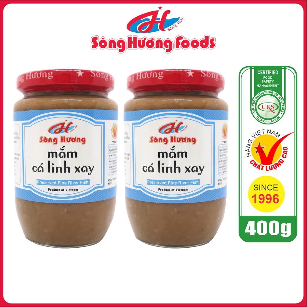 2 Hũ Mắm Cá Linh Xay Sông Hương Foods Hũ 400g - Nấu lẩu mắm , Chưng trứng , mắm chưng, bún
