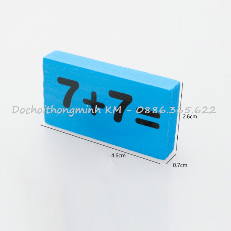 Đồ chơi Domino 110 quân bằng gỗ tặng kèm 100 que tính - Domino học toán/ xếp hình cho bé