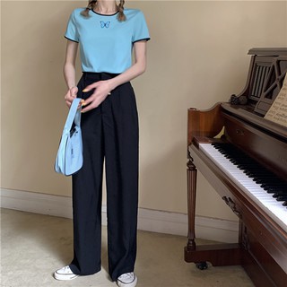 (Order) Quần ống rộng tím Ulzzang basic