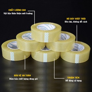 Cuộn băng dính keo chống thấm gói hàng cá nhân đa năng màu trong siêu dính lõi nhựa nặng khoảng 400g , rộng 5cm