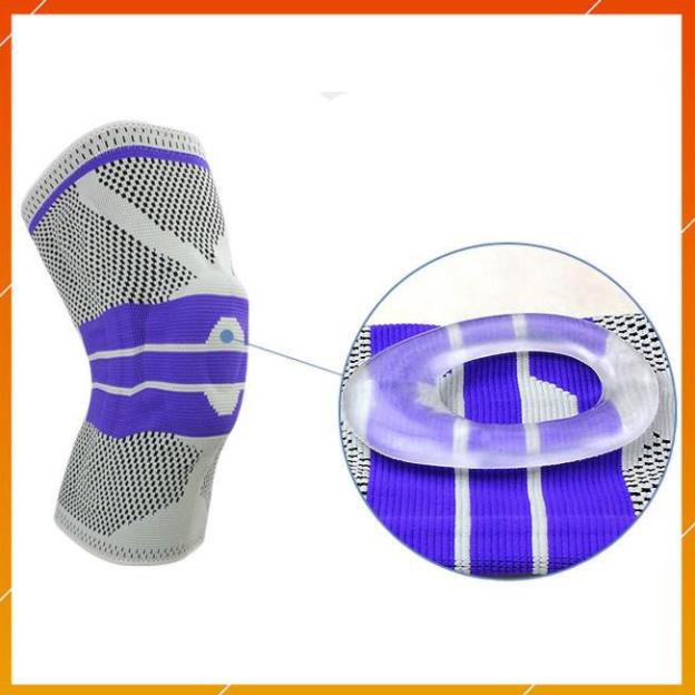 Đai bảo vệ đầu gối AOLIKES HX 7721(1 cái), có nẹp thép và đệm hơi silicone thoáng chính hãng