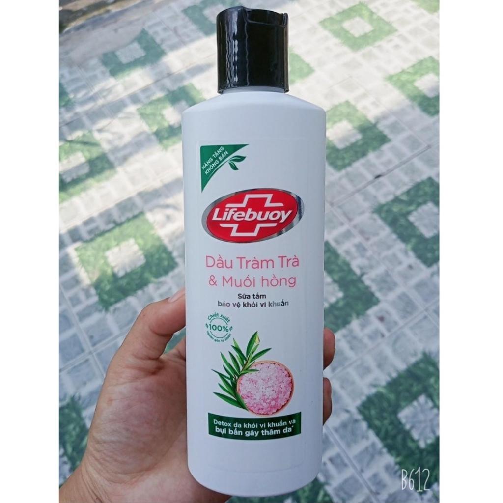 Sữa tắm Lifebuoy dầu tràm trà và muối hồng chiết xuất từ thiên nhiên ngừa mùi cơ thể và sạch sâu khỏi bụi mịn 200g